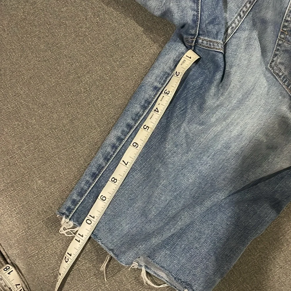 Lucky Brand Light Wash Boardwalk Bermuda Raw Hem Jean Shorts